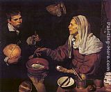 Diego Rodriguez de Silva Velazquez Old Woman Poaching Eggs painting